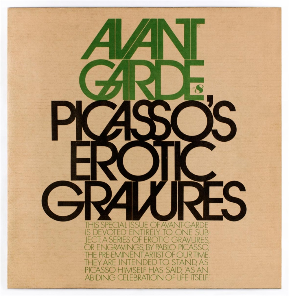 Front cover of Avant Garde magazine.
